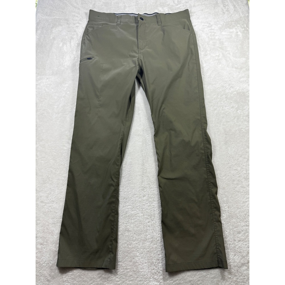 Orvis Mens Tech Stretch Hiking Olive Green Pants 38x34 Meas: 39x32.5